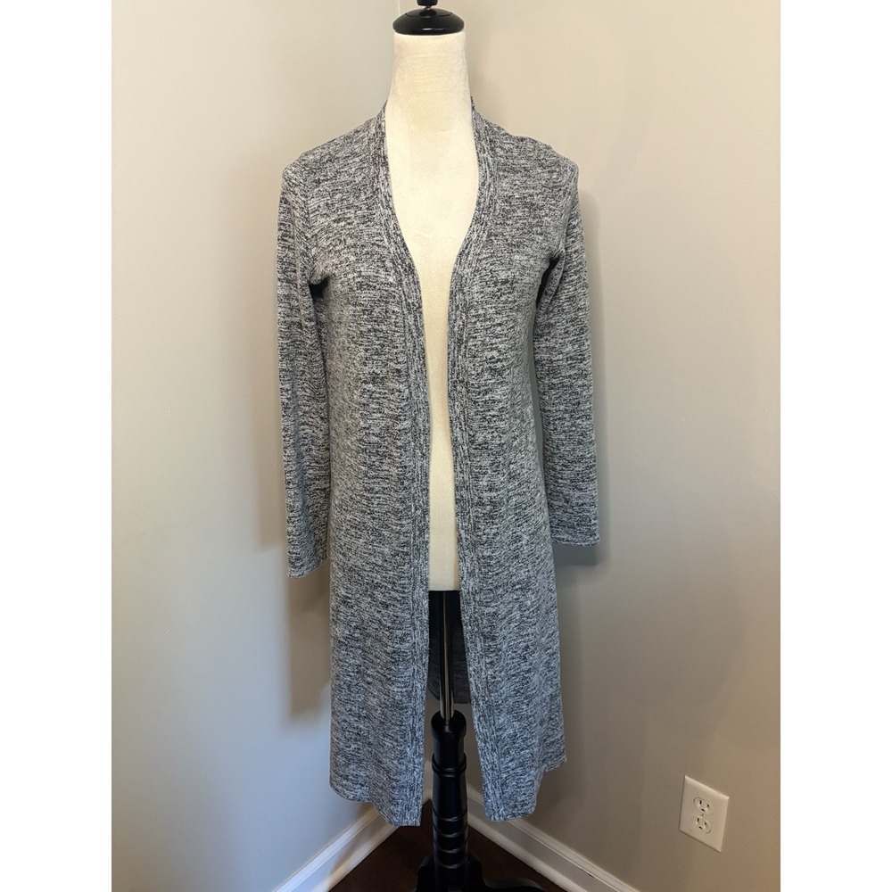 Velvet Graham Spencer Anthropologie Gray Marled Knit Long Duster Cardigan Small